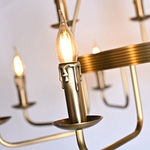 12 holders hand dyeing antique brass finish classic candle chandelier